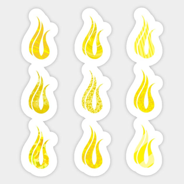 Eating Disorder Recovery Yellow Sticker Pack Sticker by GrellenDraws